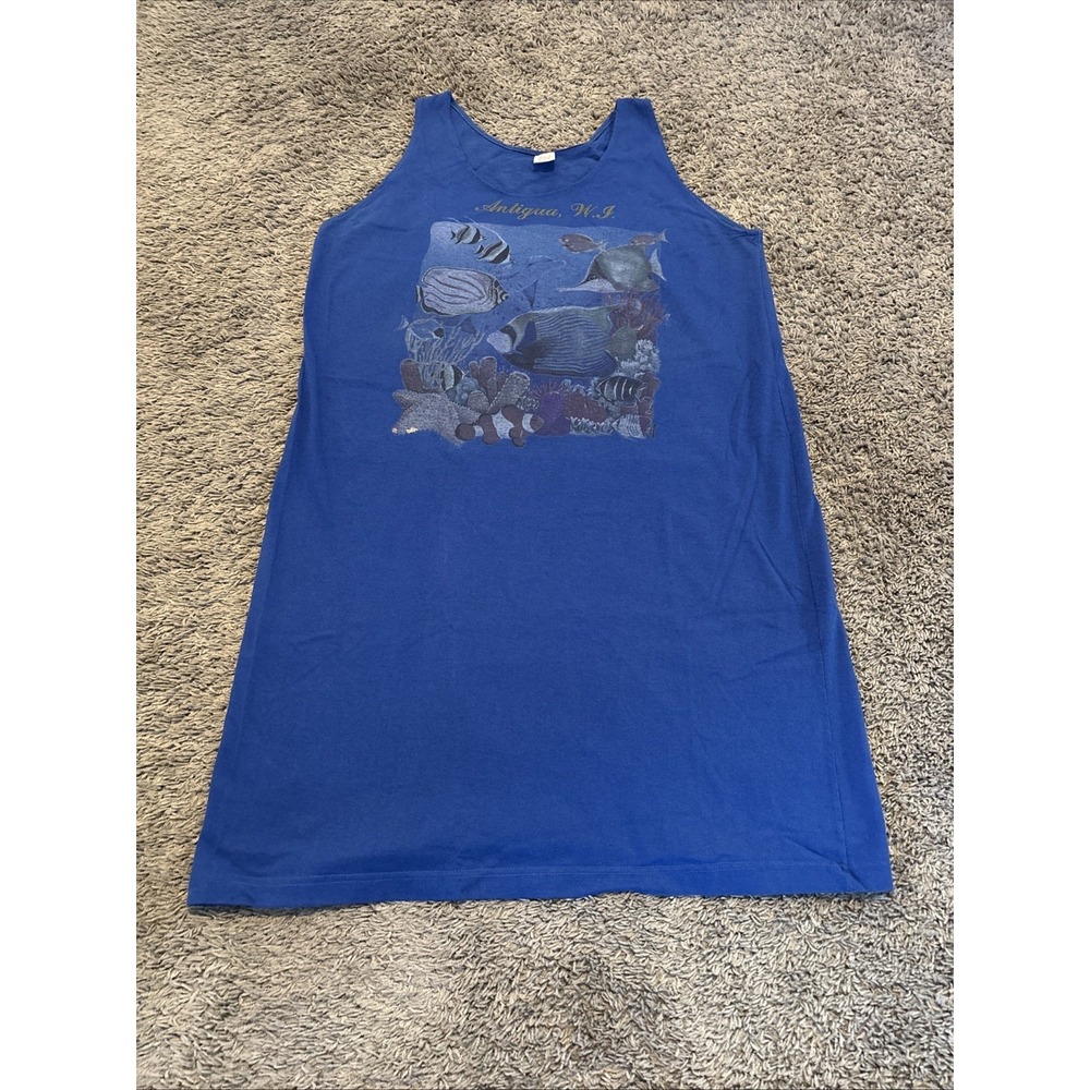 Vtg 90's Lifestyles Resort Wear Tank‎ Top Women's Medium M Dress Swimsuit Cover
